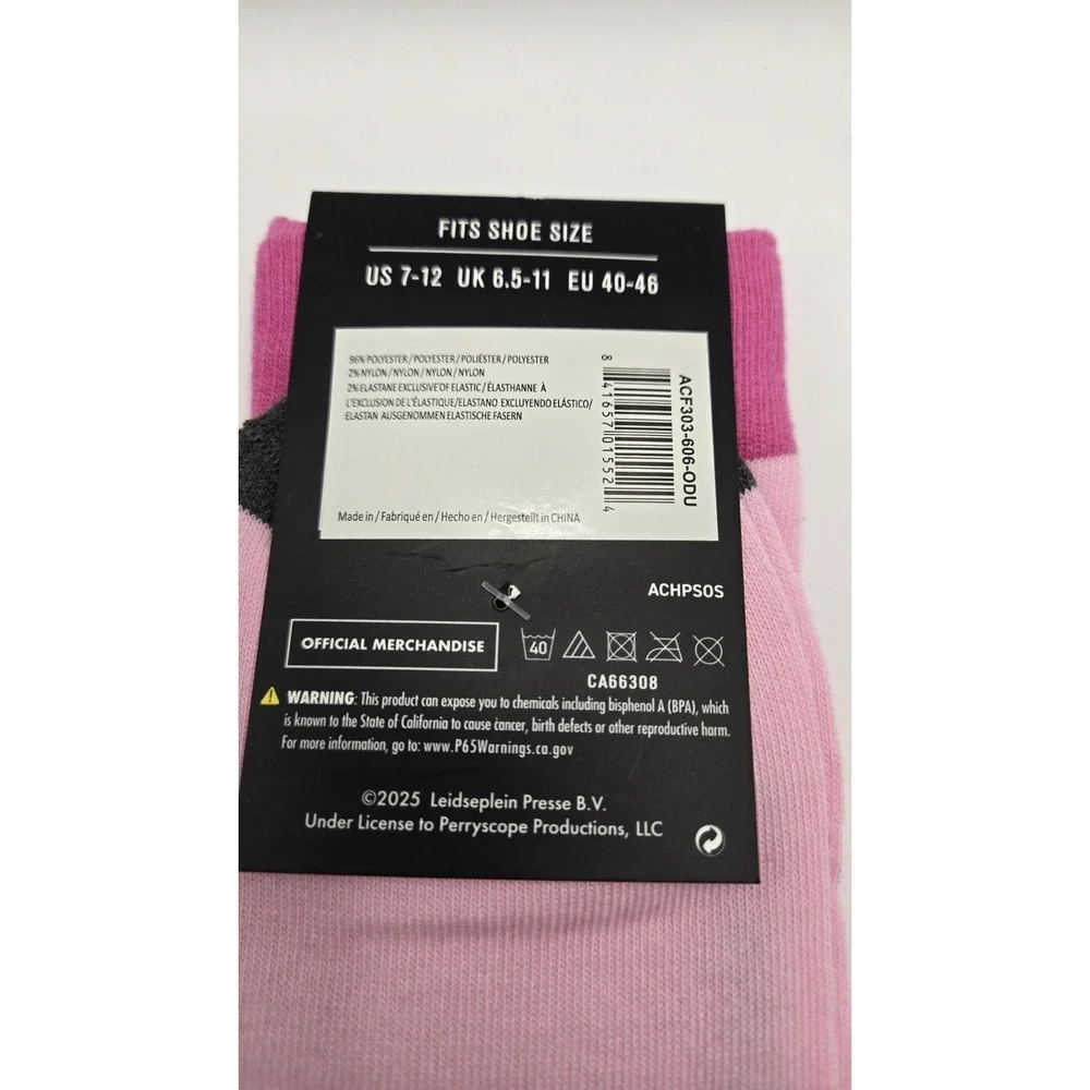 AC/DC Pink Crew Socks Official Band Merchandise One Size Rock Band Socks New